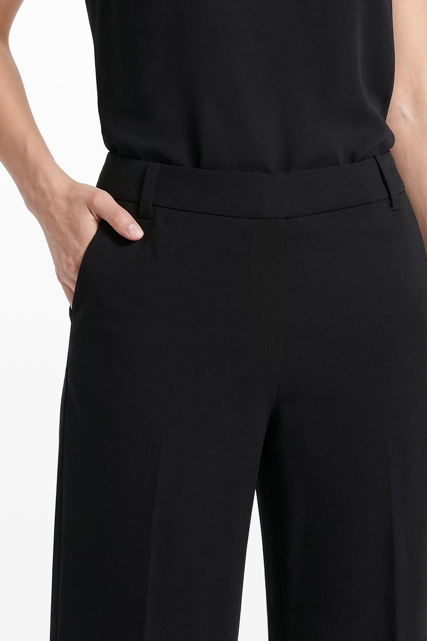 Anne Klein Pull On Wide Leg Crop Unlined Pant