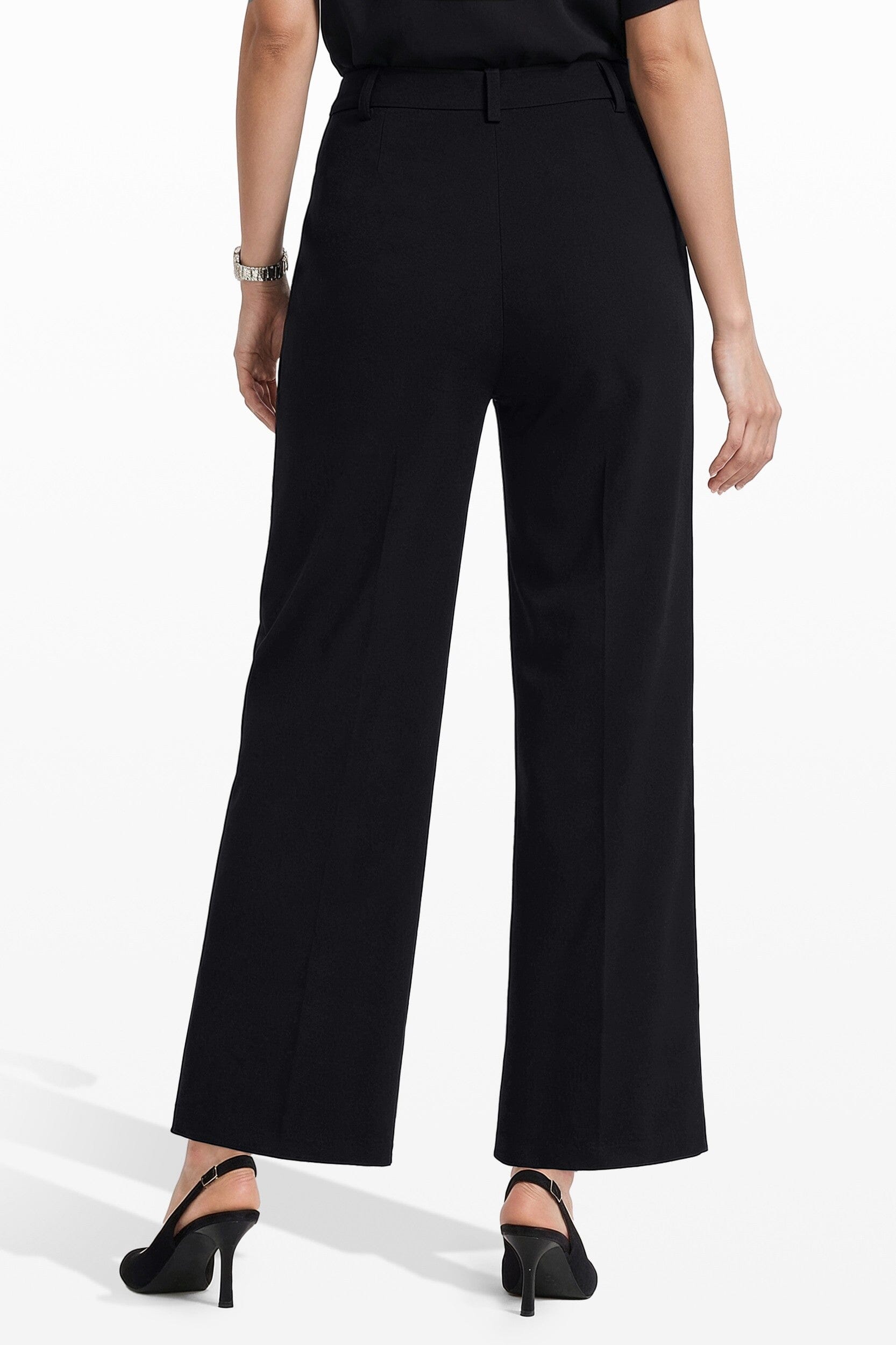 Anne Klein Pull On Wide Leg Crop Unlined Pant