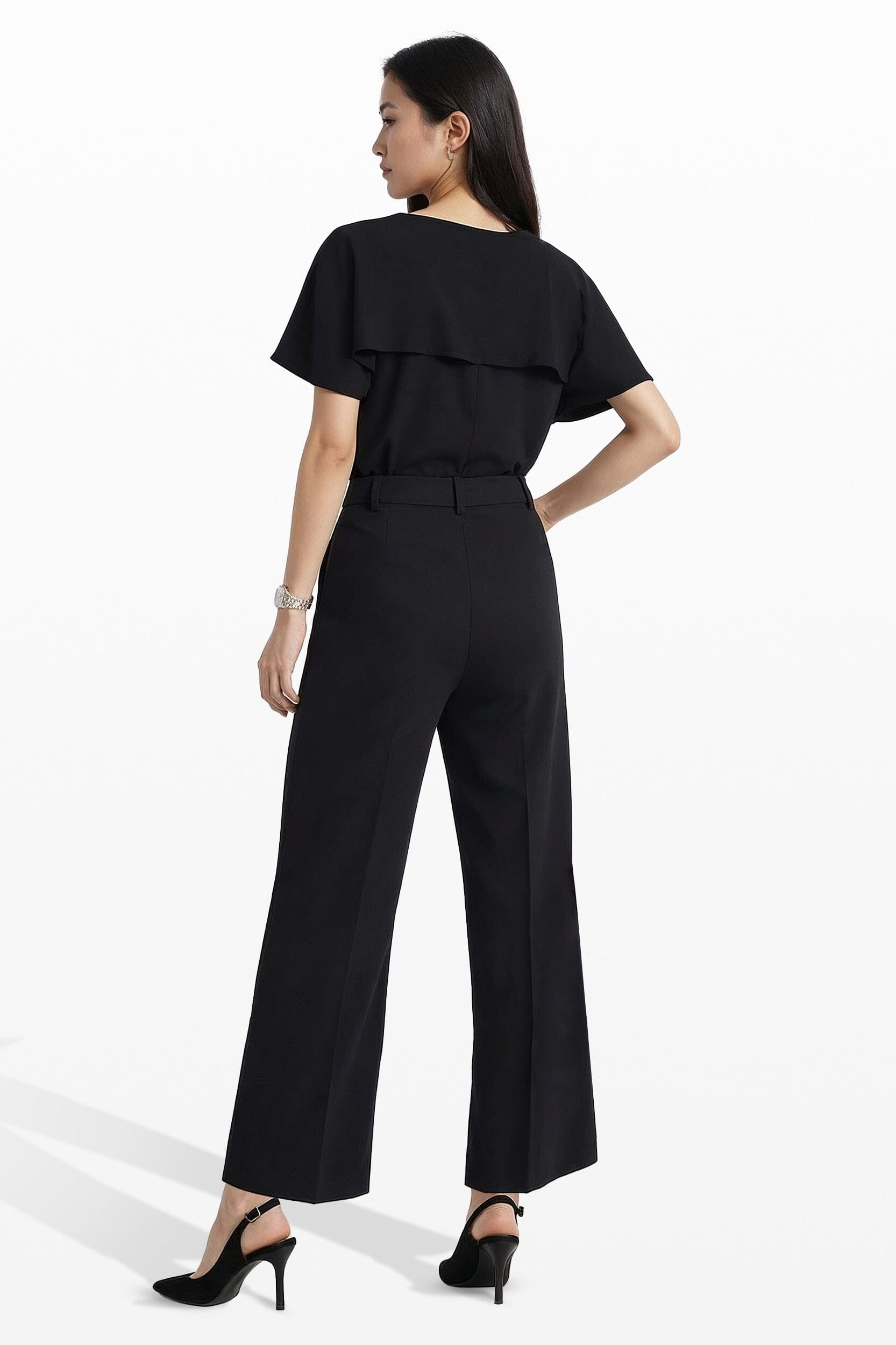 Anne Klein Pull On Wide Leg Crop Unlined Pant