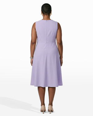 Anne Klein Plus Size Twist Detail Front A-Line Midi Dress