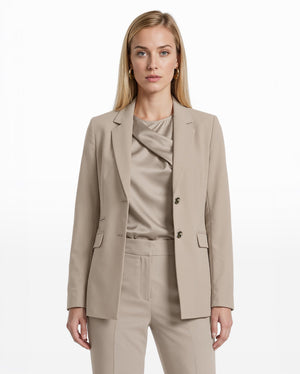 Two Button Notched Collar Pocket Jacket Coats & Jackets Kasper