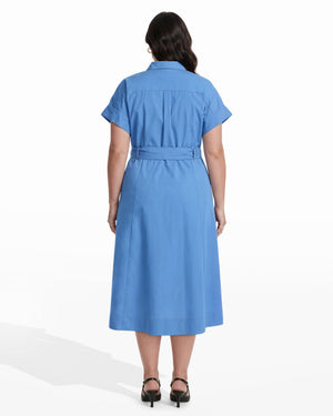 Anne Klein Plus Size Shirt Dress With Belt and Loop Detail