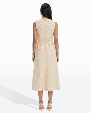 Rosette Detail A-Line Midi Dress Dresses Kasper