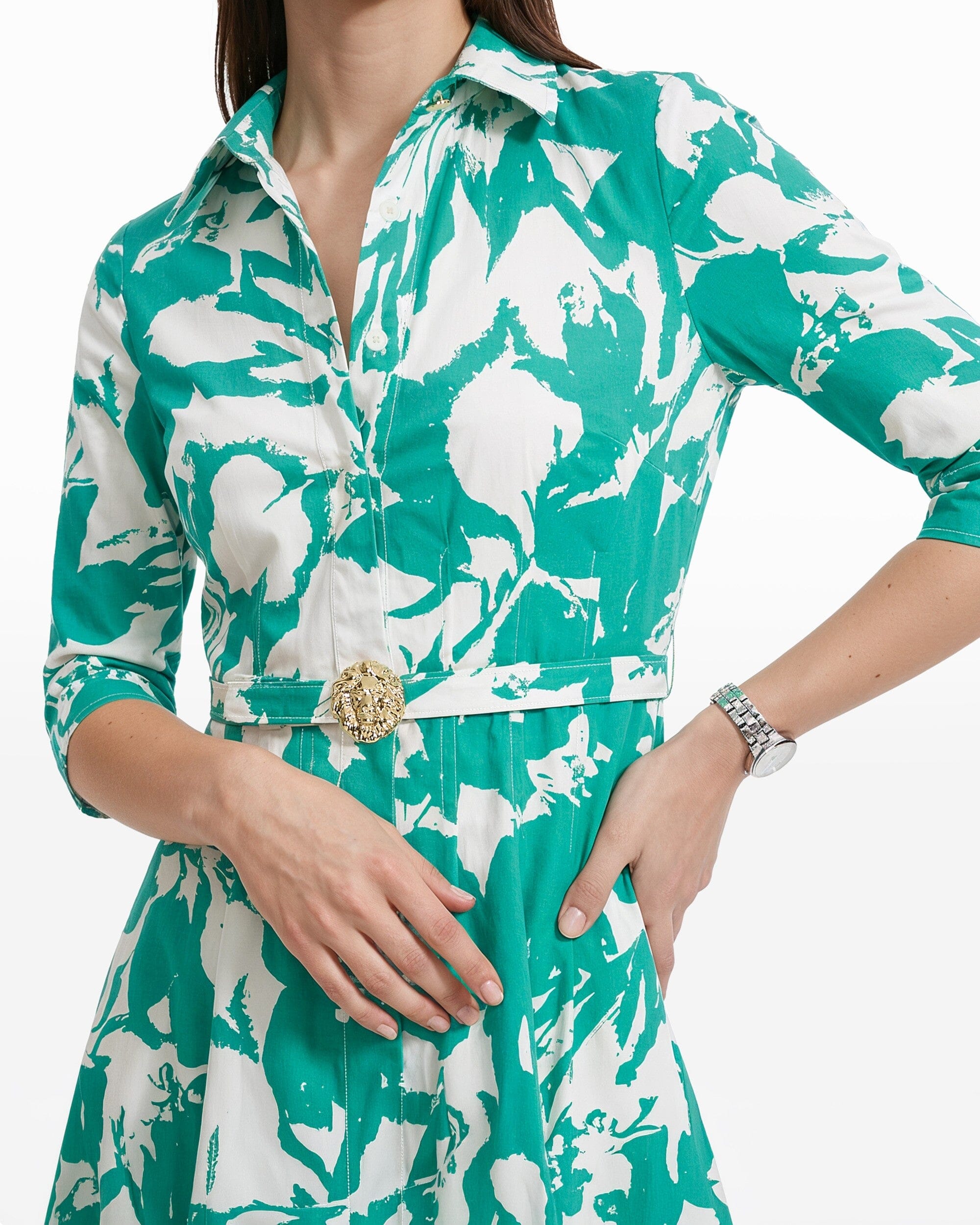 Waist Tucked Shirt Dress Dresses Kasper