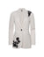 Anne Klein White Dove/Anne Black Compression Notch Collar Jacket