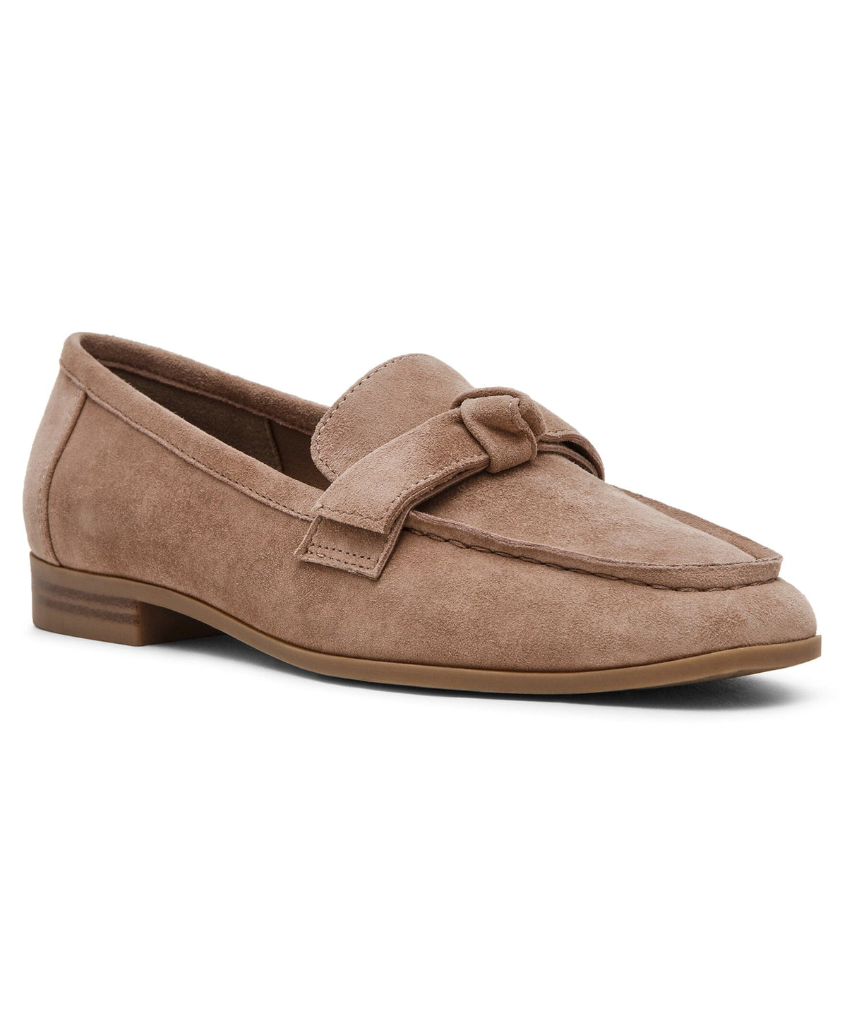 Anne Klein Taupe Suede Bowie Suede Slip-On Loafer