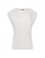 Anne Klein White Dove Harmony Knit Ext Shldr Asymmetric Pleate