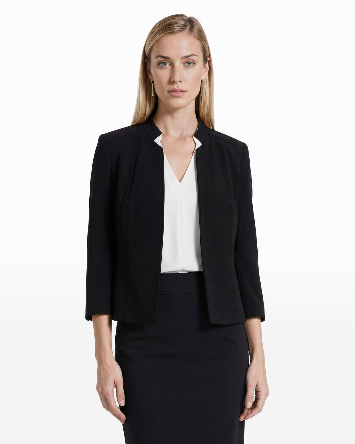 Anne Klein Stand Collar Blazer