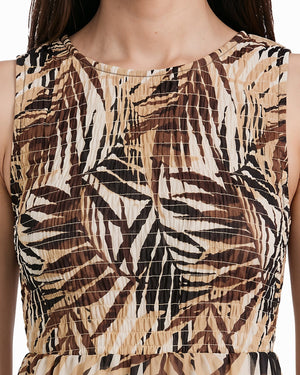 Anne Klein Smocked Bodice Tiered Maxi Dress