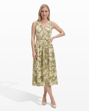 Anne Klein V-Neck Seam Detail Patio Dress