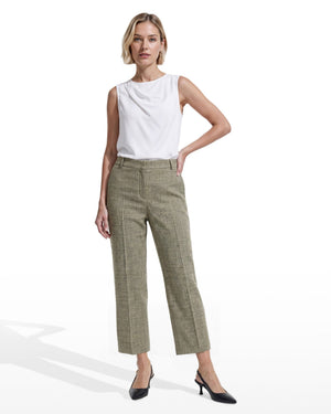 Anne Klein Straight Ankle Pant With Front Slash Pockets