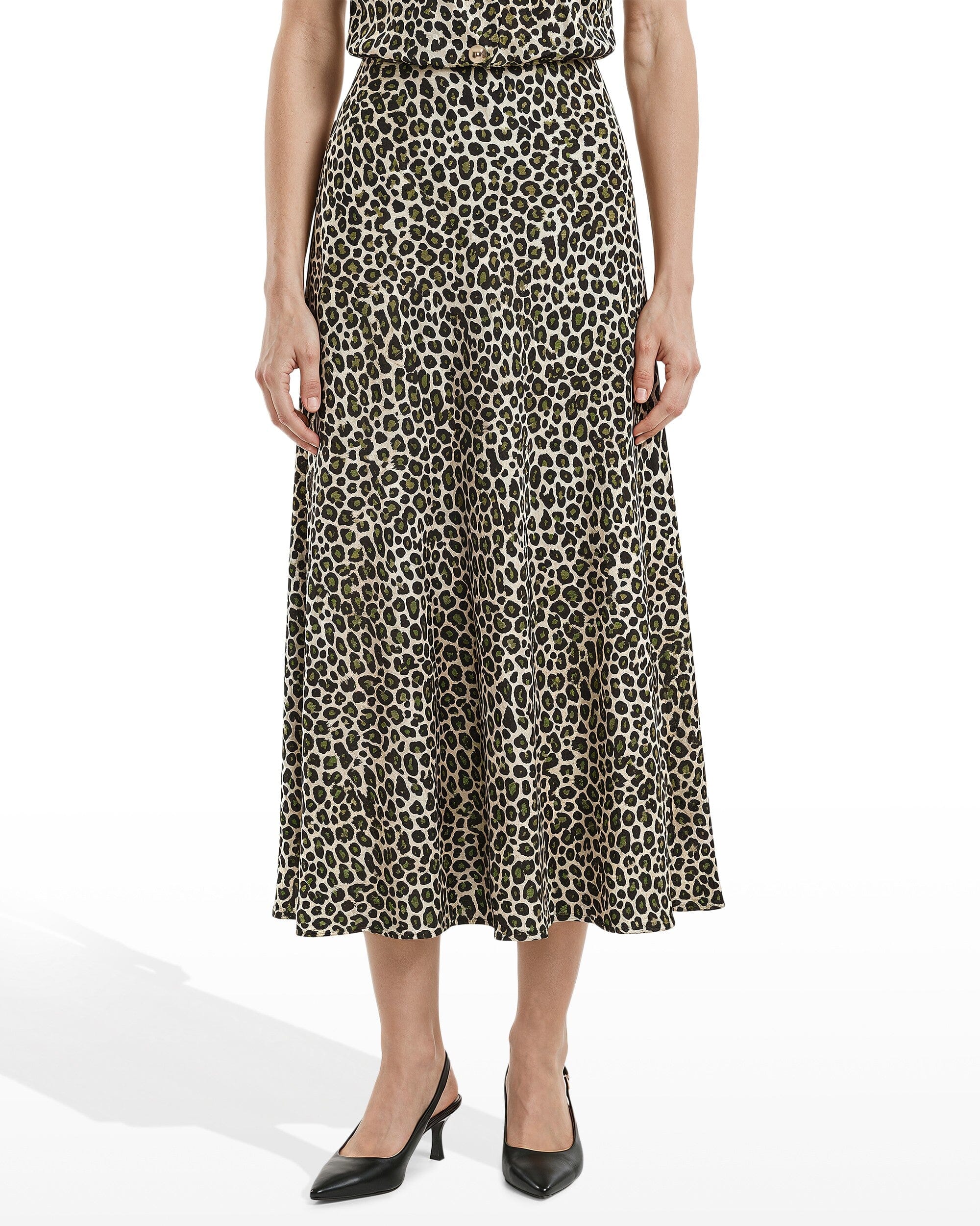 Anne Klein Bias Cut Flared Pull-On Skirt