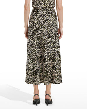 Anne Klein BAY LEAF MULTI Bias Cut Flared Pull-On Skirt