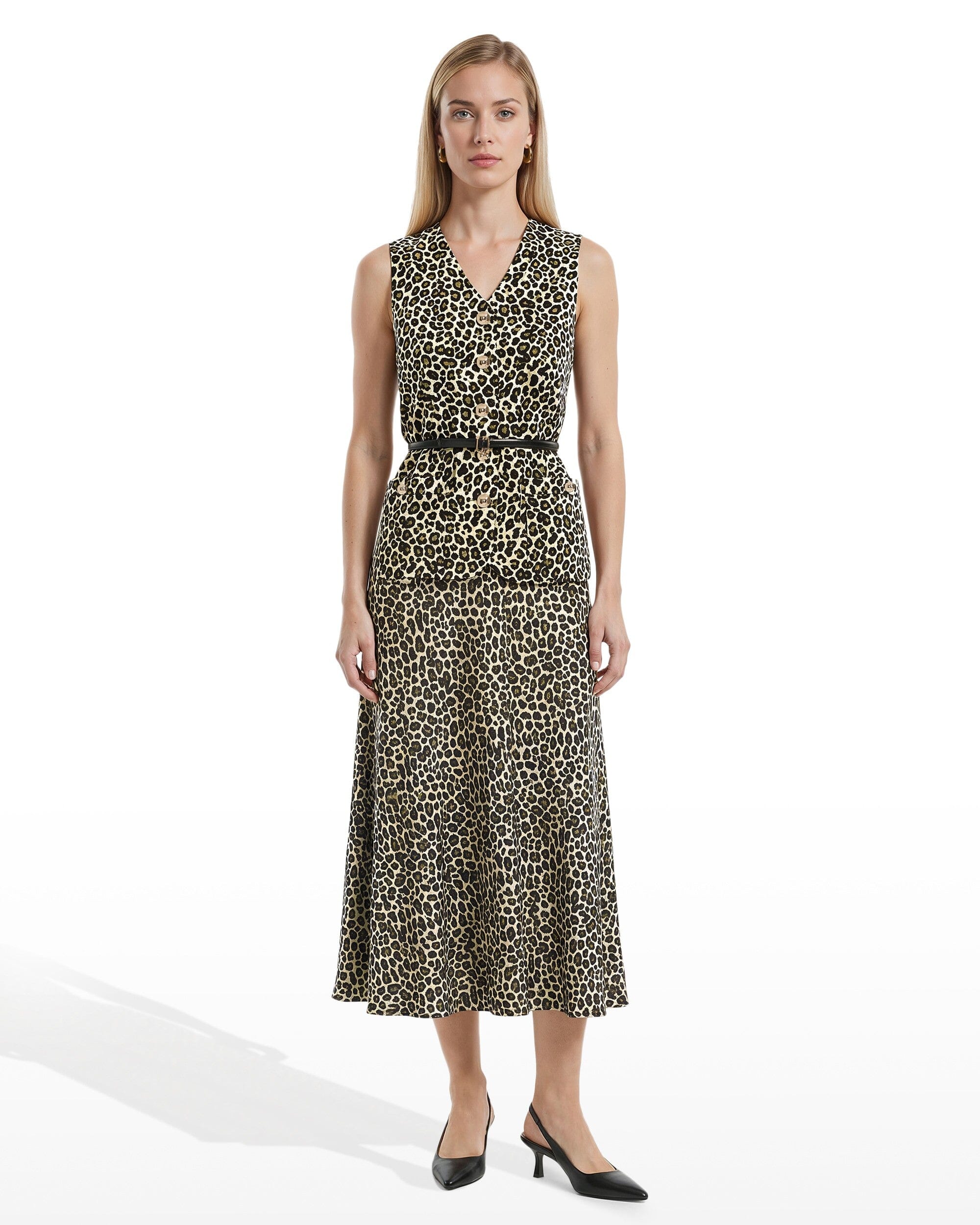 Anne Klein Bias Cut Flared Pull-On Skirt