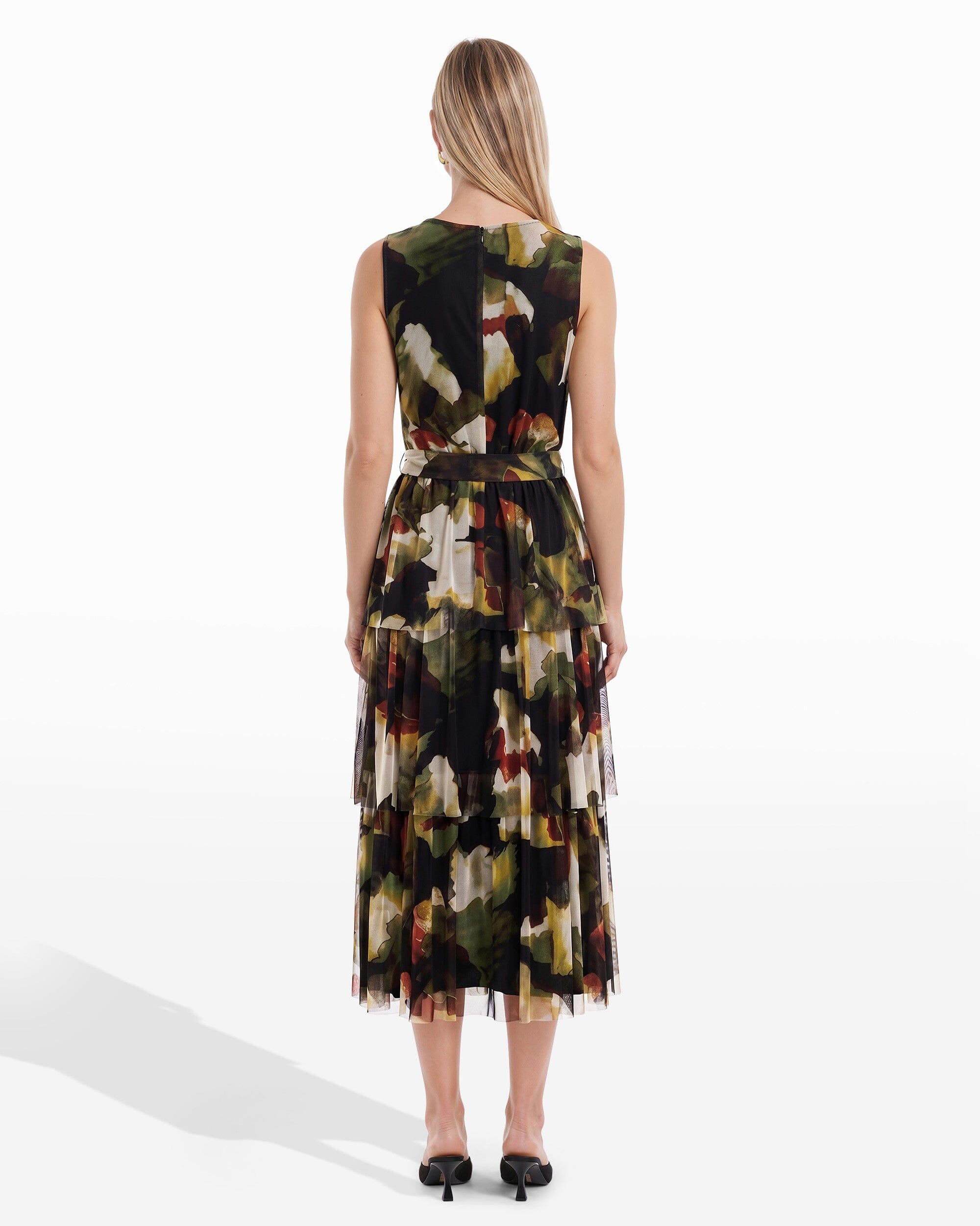 Anne Klein Surplice Tiered Midi Dress