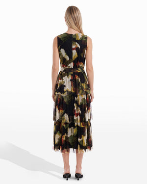 Anne Klein Surplice Tiered Midi Dress
