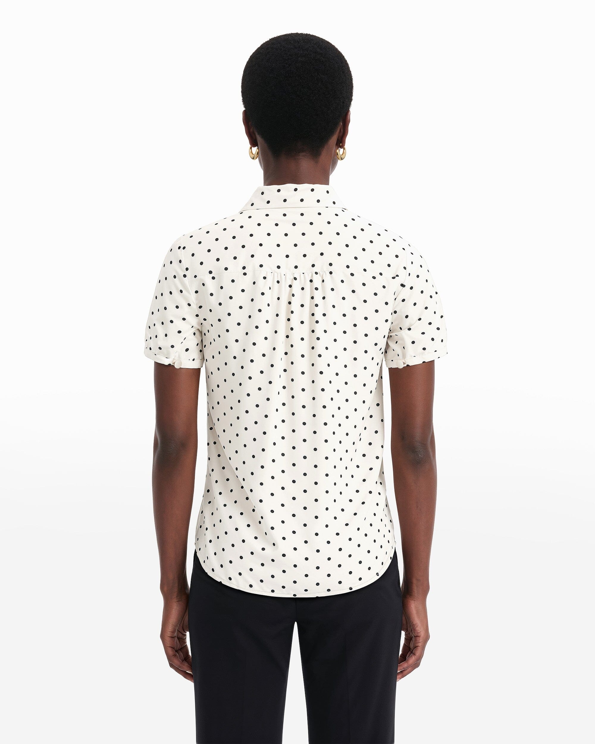 Button Down Blouse With Cap Sleeve Clothing Kasper