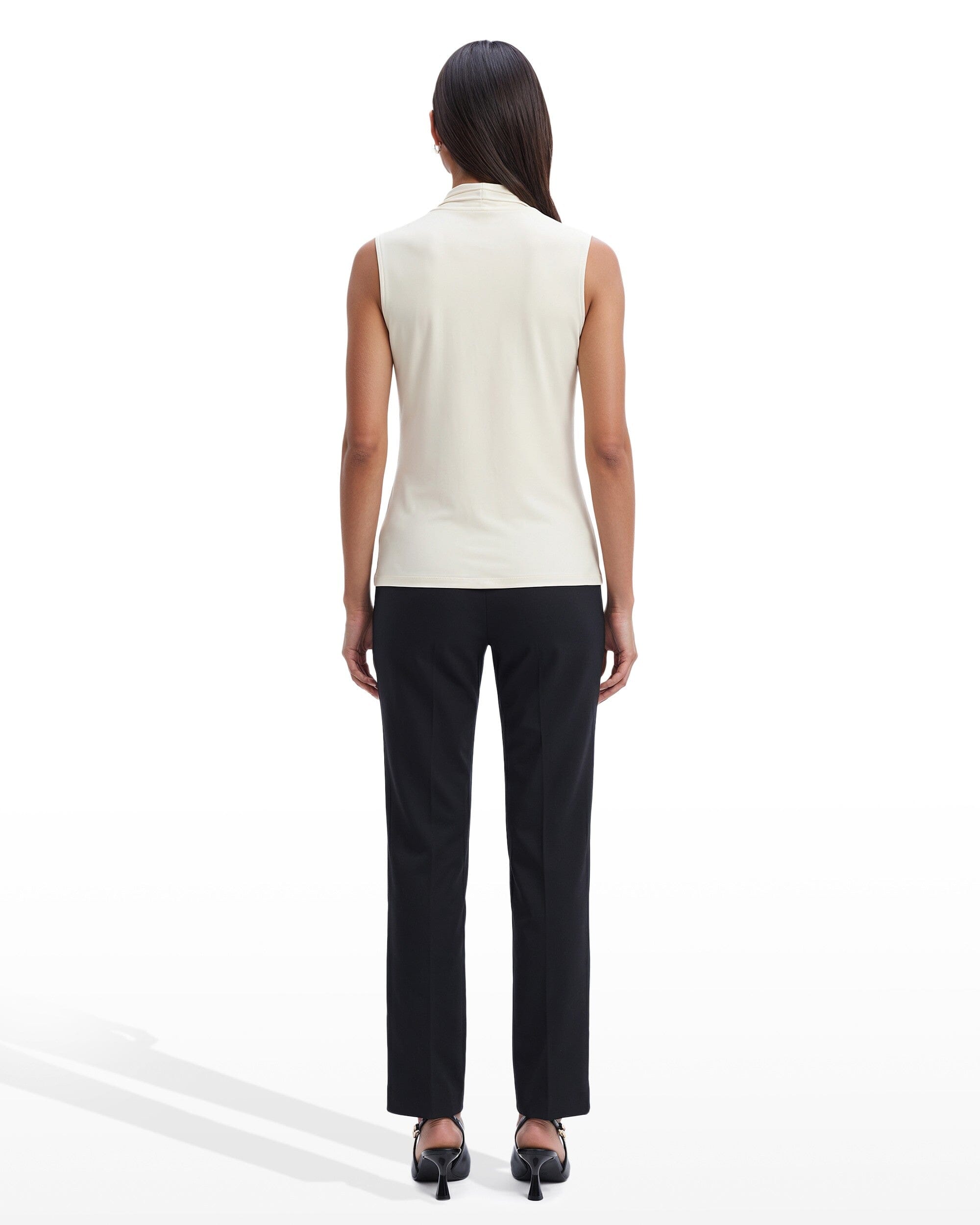 V-Neck Triple Pleat Top Clothing Kasper