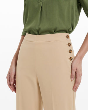 Anne Klein SAFARI High-Rise Wide Leg Sailor Pull-On Pant