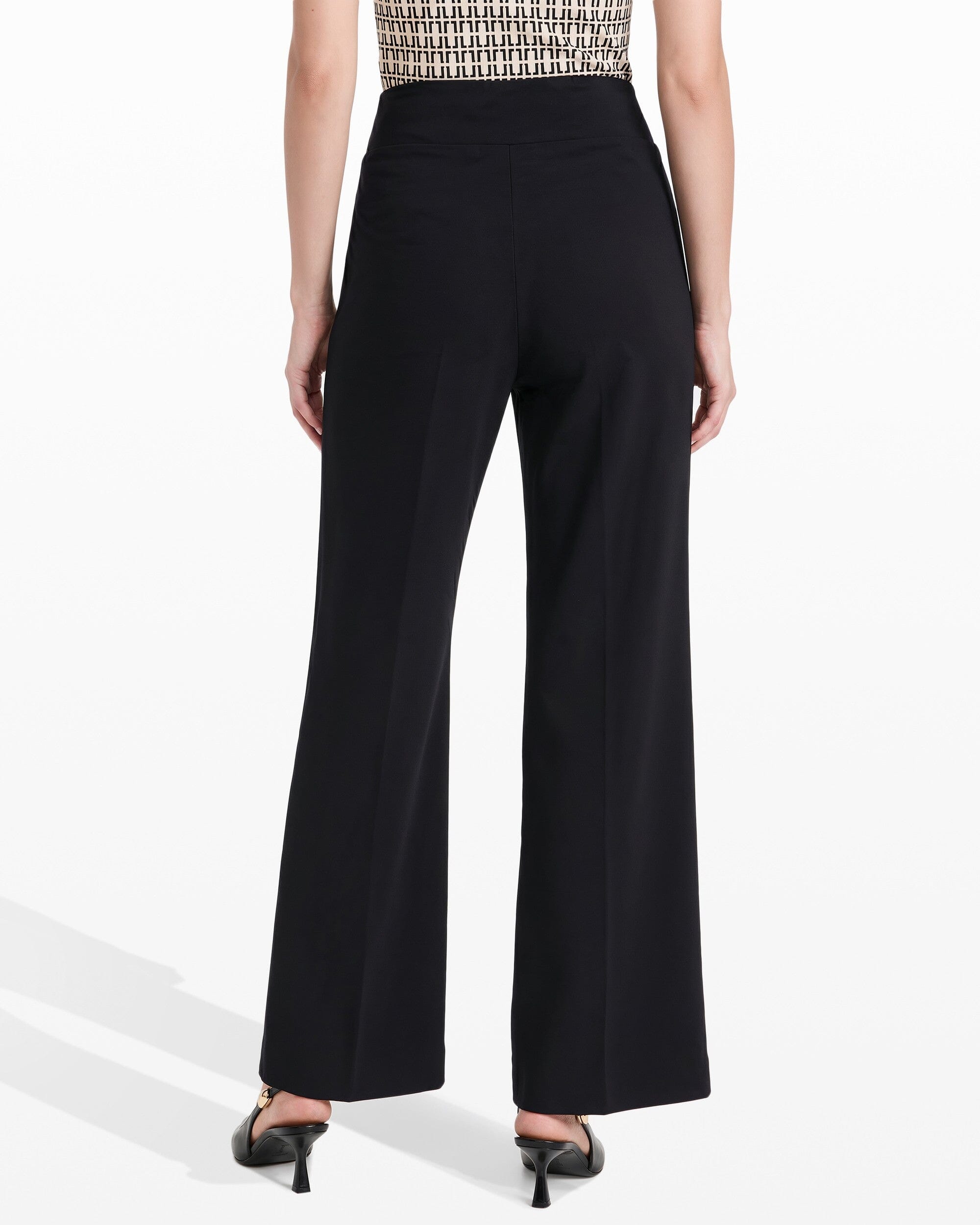 Anne Klein Anne Black Pull On Wide Leg