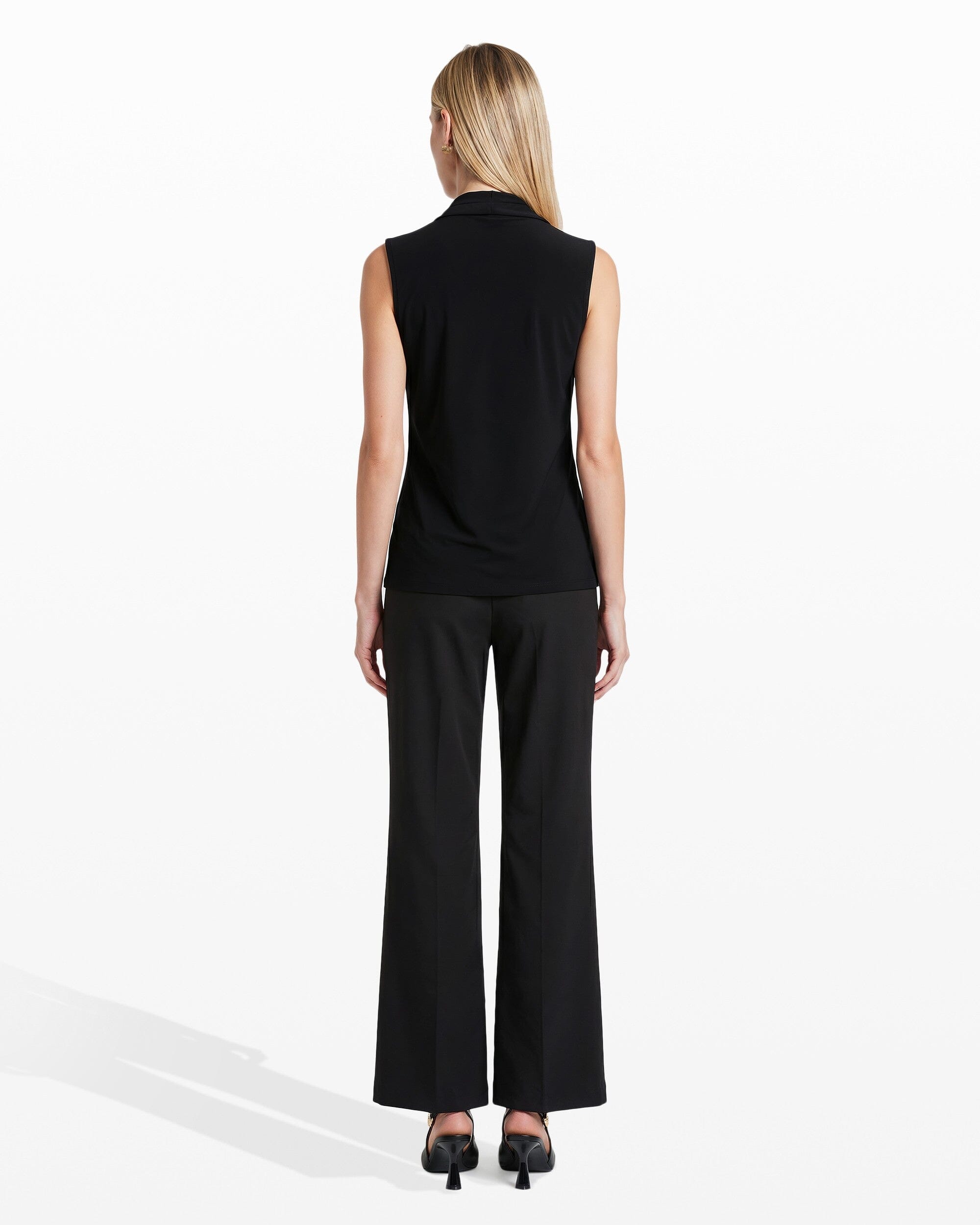 V-Neck Triple Pleat Top Clothing Kasper