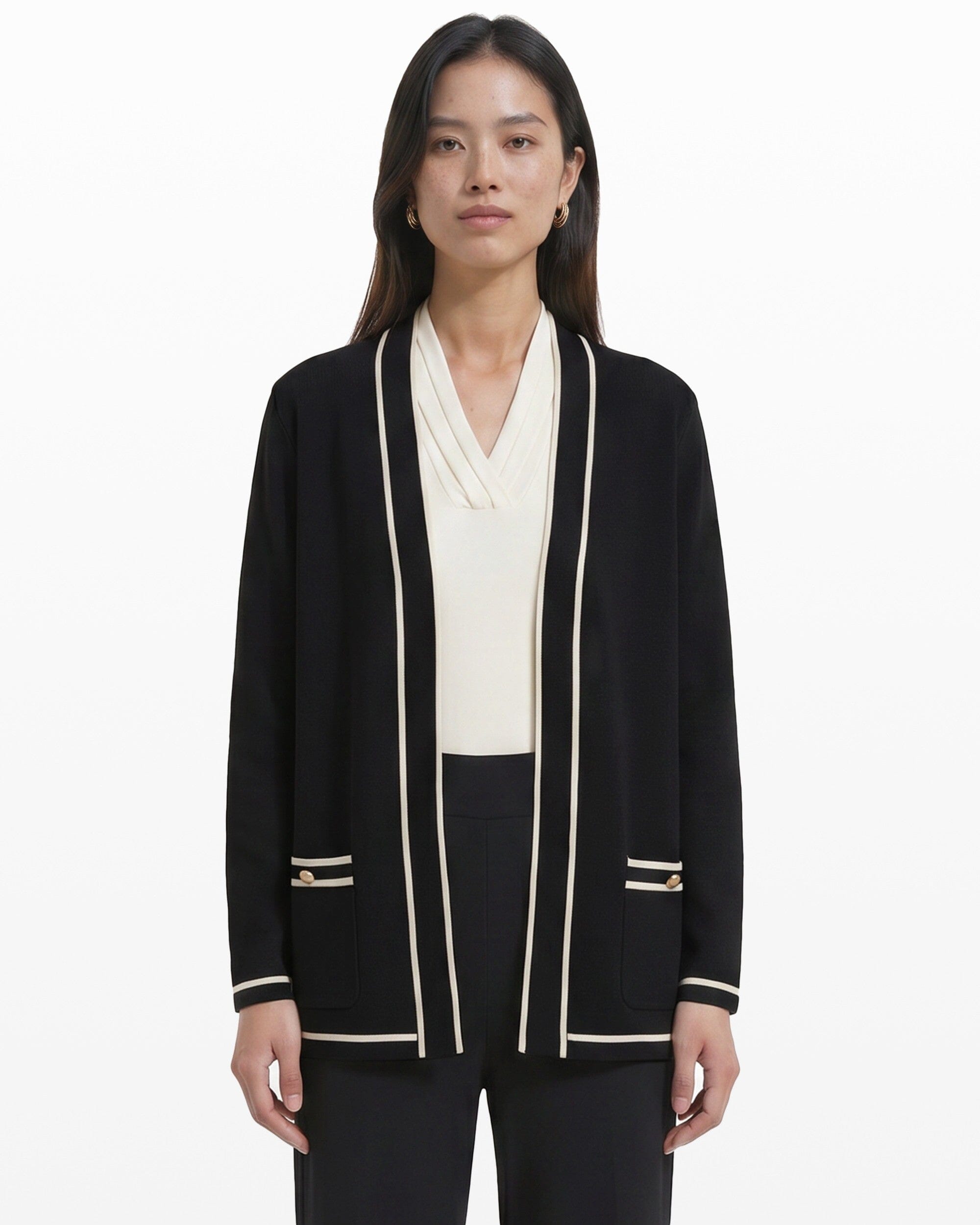 Malibu Cardigan With Tipping Clothing Kasper