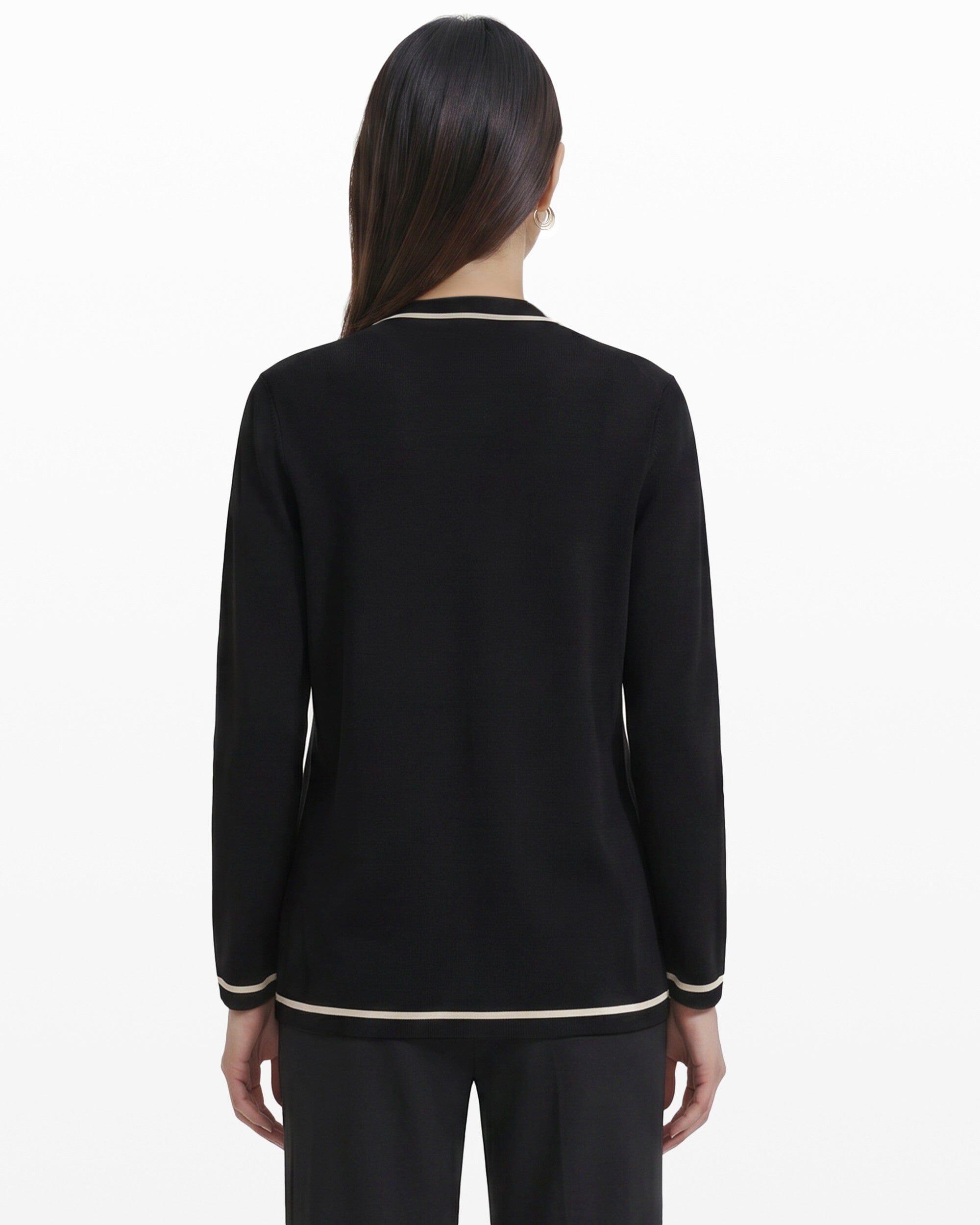 Malibu Cardigan With Tipping Clothing Kasper