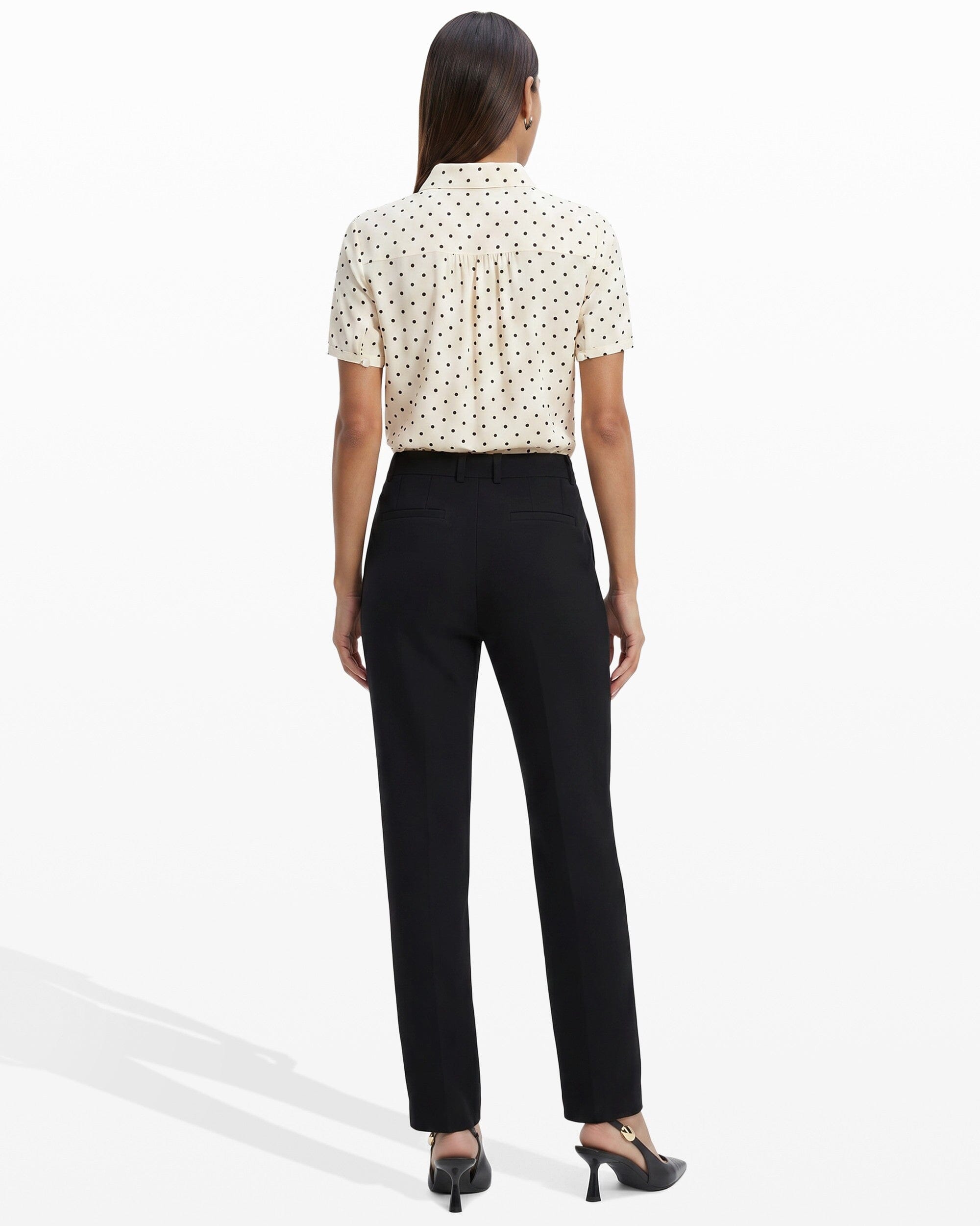 Anne Klein Stretch Flare Leg Pants - Black
