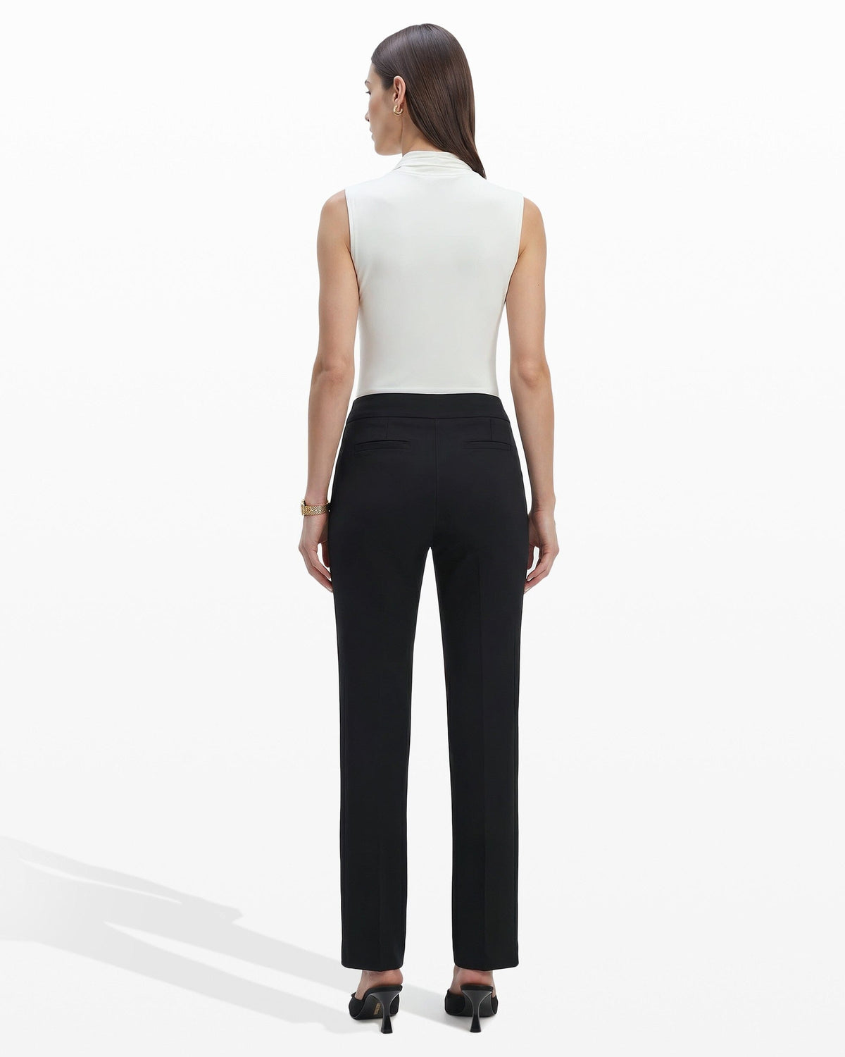 Anne Klein Pull On Slash Pocket Trouser