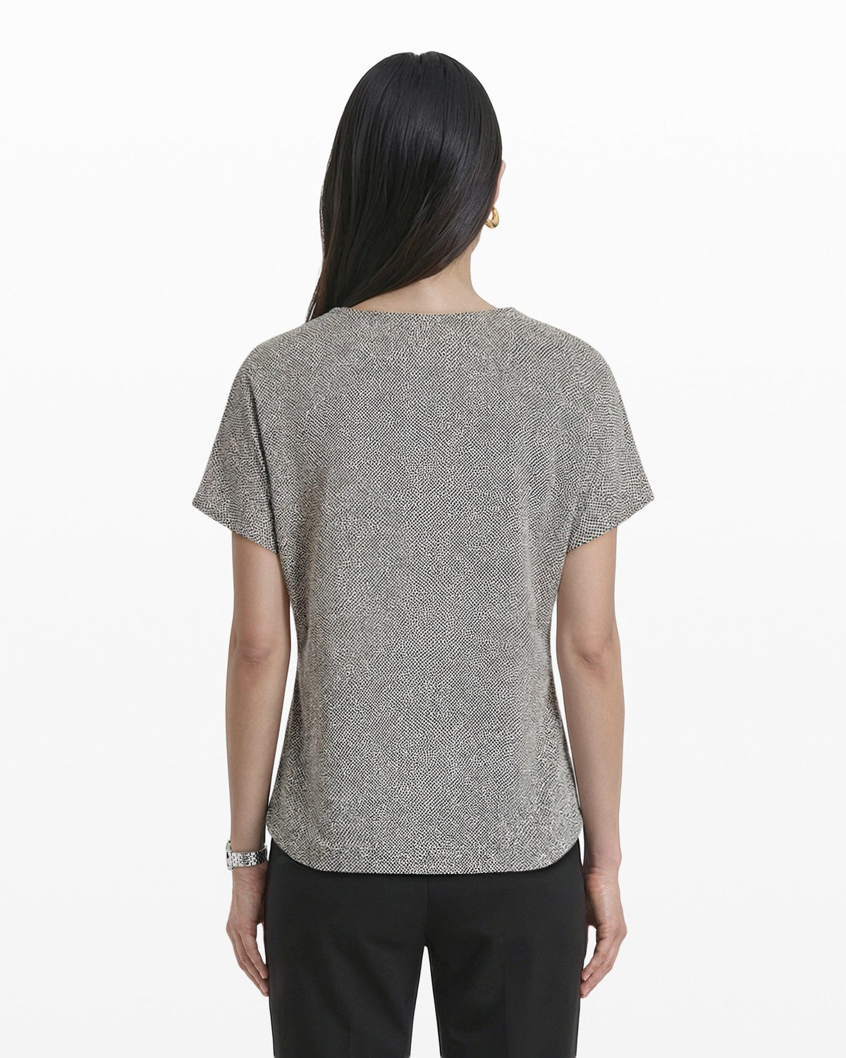 Anne Klein Rambling Mini Dot Bateau Blouse