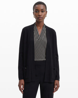 Cotton Front Pocket Cardigan Clothing Kasper