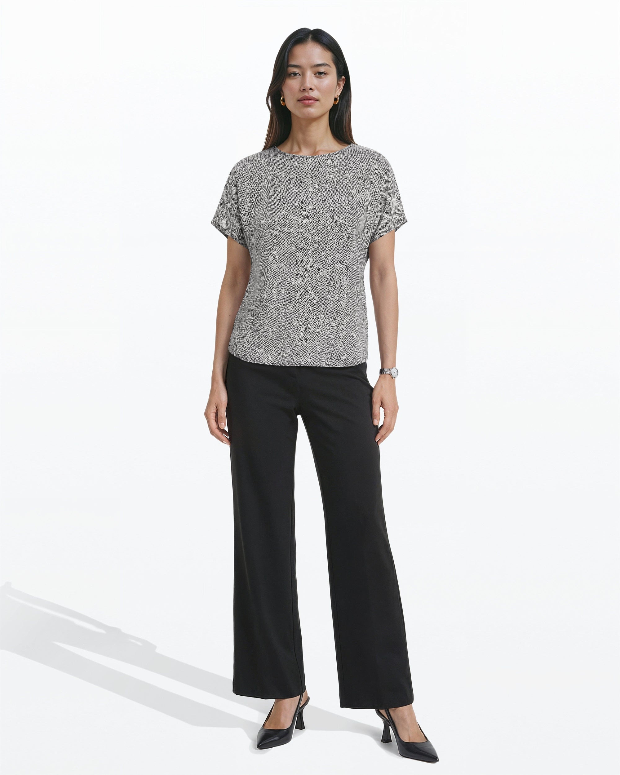 Rambling Mini Dot Bateau Blouse Clothing Kasper