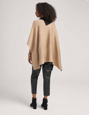 Anne Klein  Double Face Split Collar Poncho- Clearance