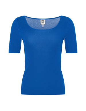 Anne Klein Santorini Blue Plus Square Neck Sweater