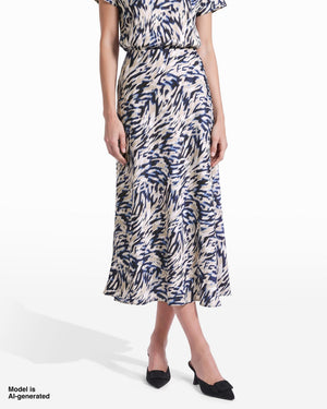 Bias Cut Flared Pull-On Skirt Apparel & Accessories Kasper