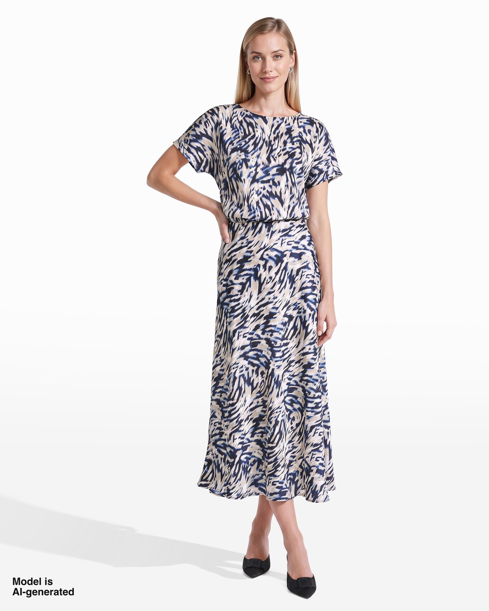 Bias Cut Flared Pull-On Skirt Apparel & Accessories Kasper
