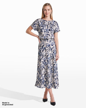 Bias Cut Flared Pull-On Skirt Apparel & Accessories Kasper