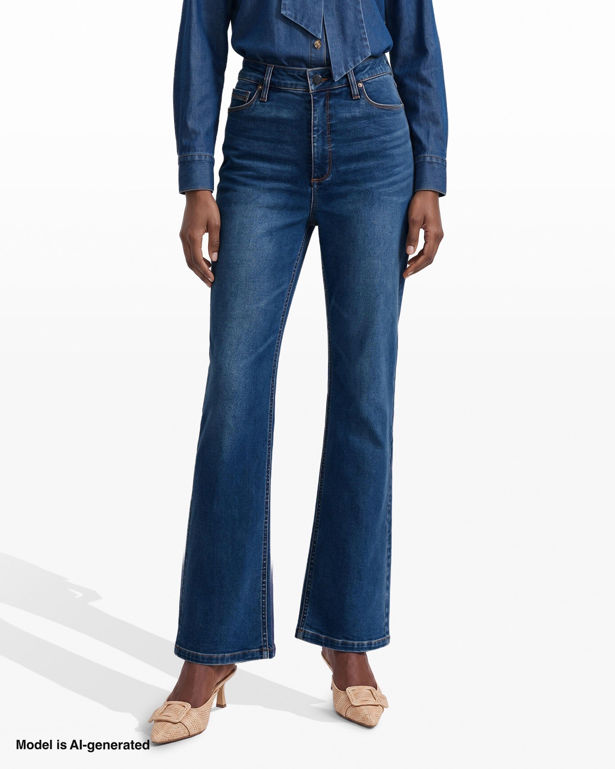 [SKU:12061726_8DE] High Rise Bootleg Pant