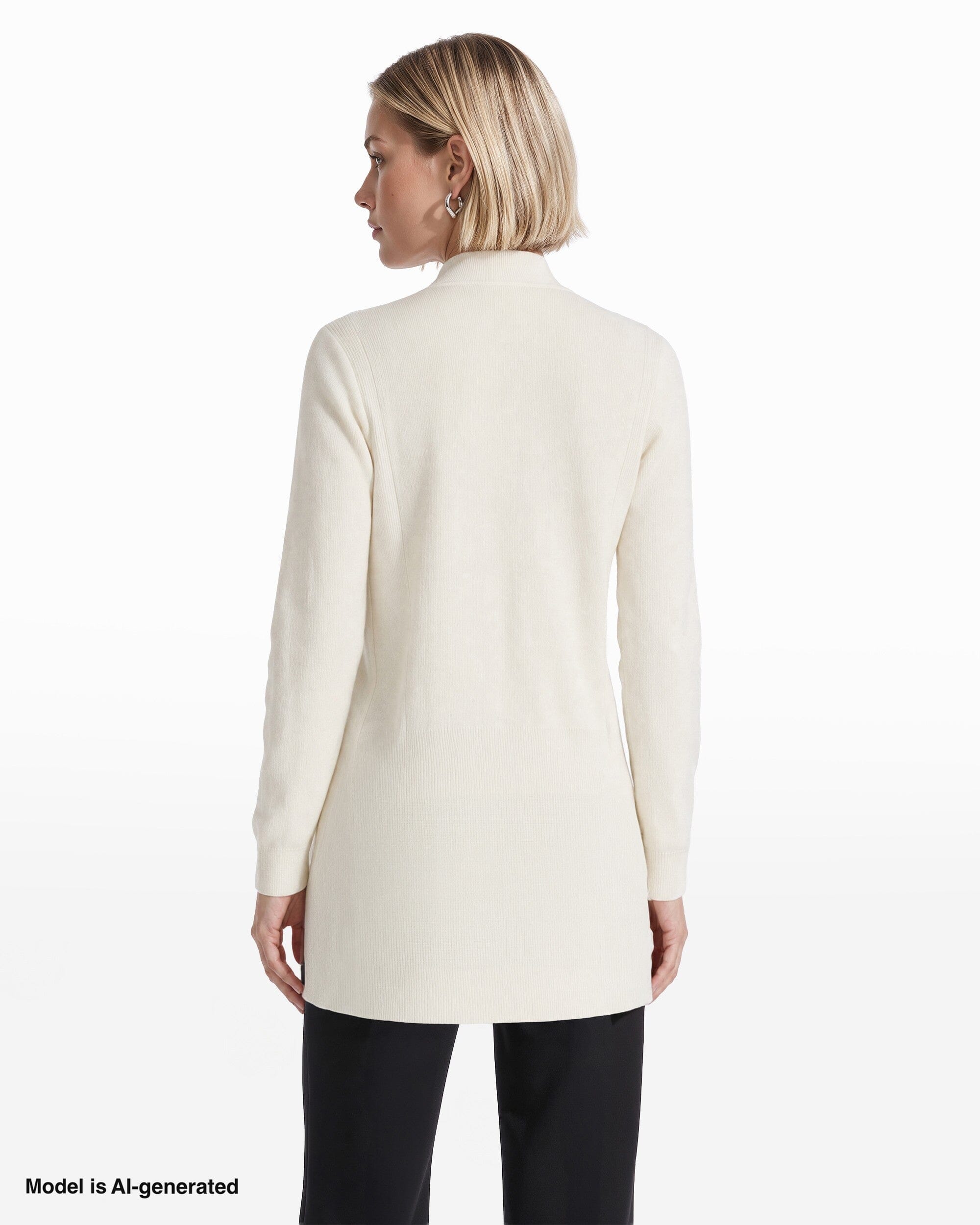 Long Sleeve Open Cardigan with Front Pockets Apparel & Accessories Kasper