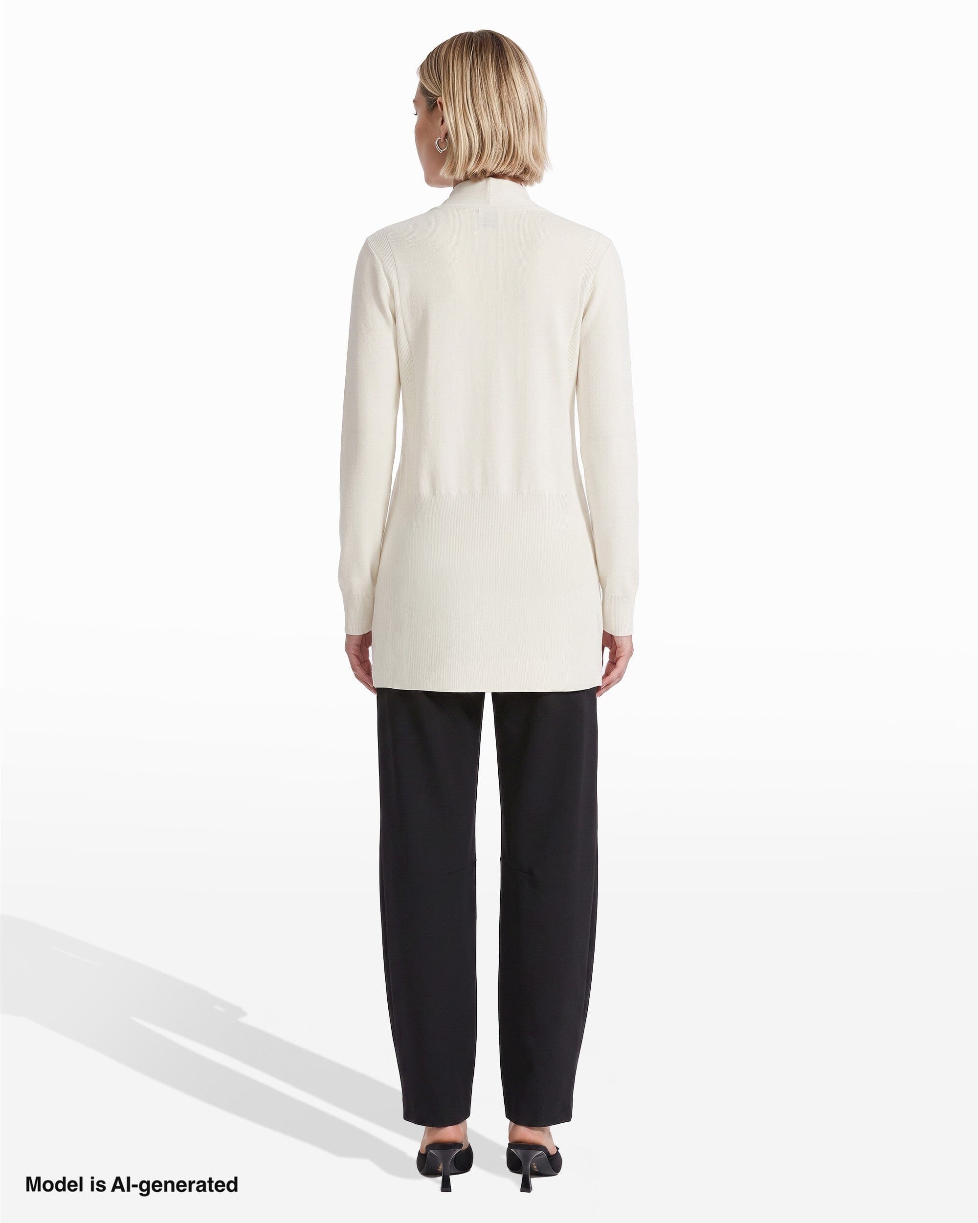 Long Sleeve Open Cardigan with Front Pockets Apparel & Accessories Kasper