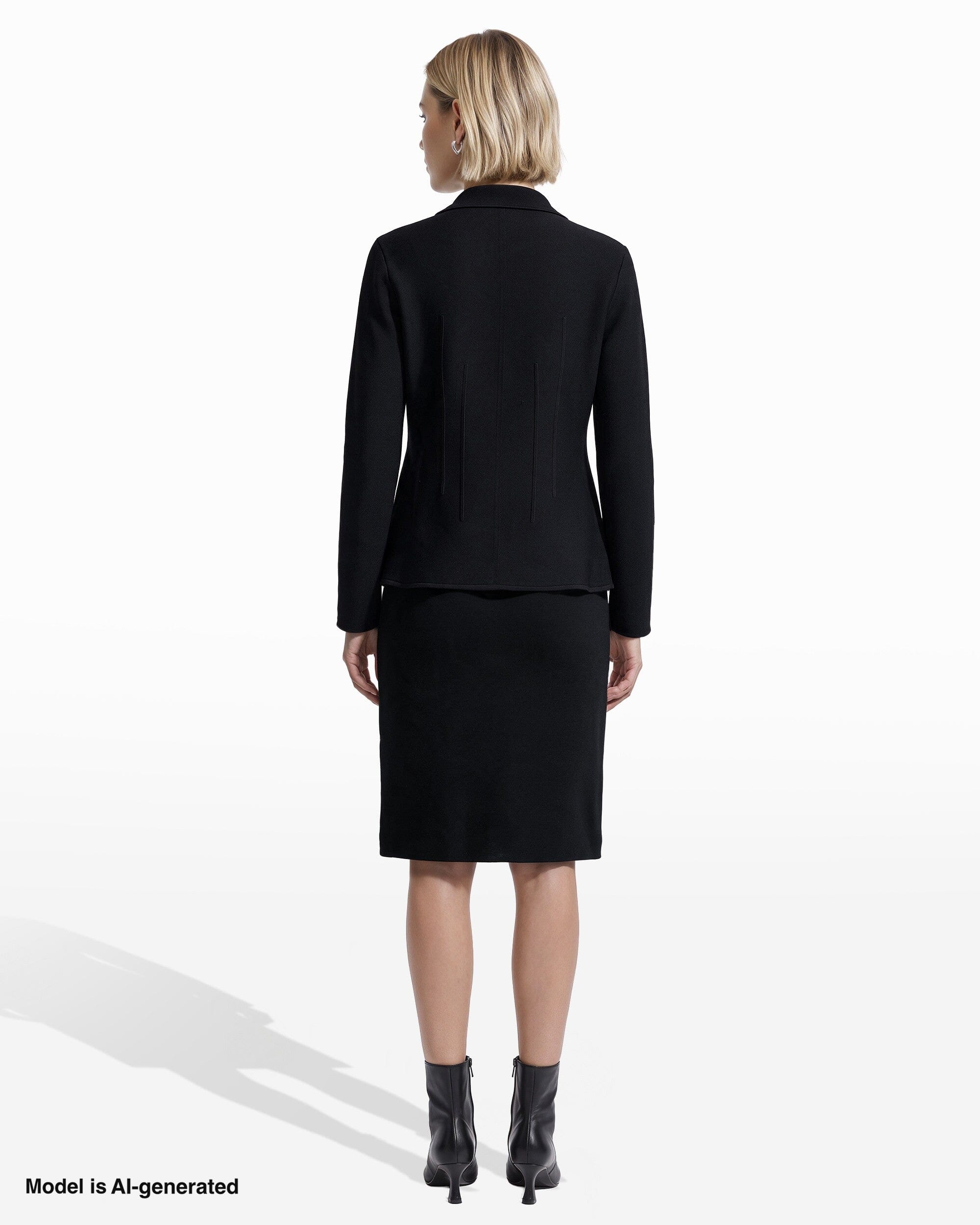 Notched Collar Button-Front Sweater with Darts Apparel & Accessories Kasper