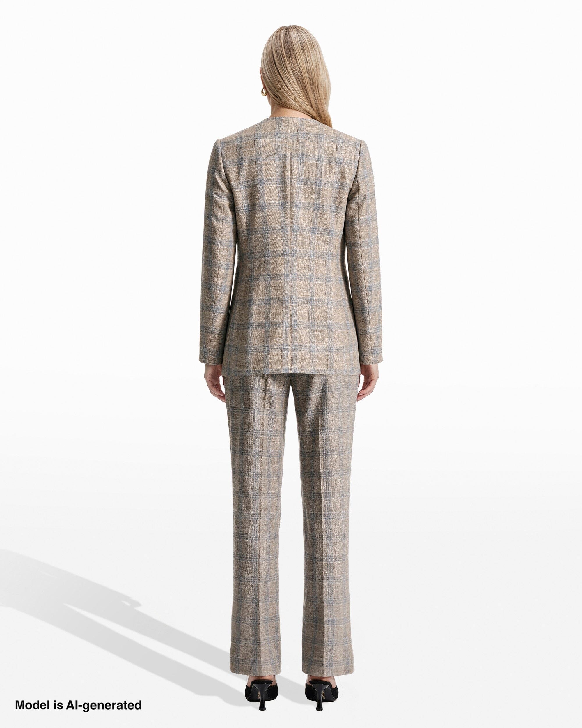Faux Double-Breasted Jacket with Flap Pockets Apparel & Accessories Kasper