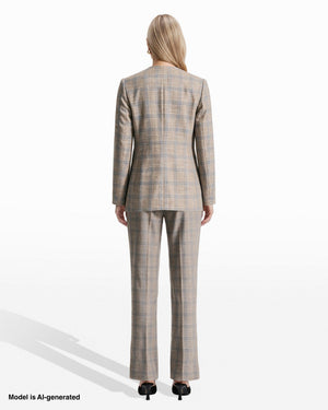 Faux Double-Breasted Jacket with Flap Pockets Apparel & Accessories Kasper