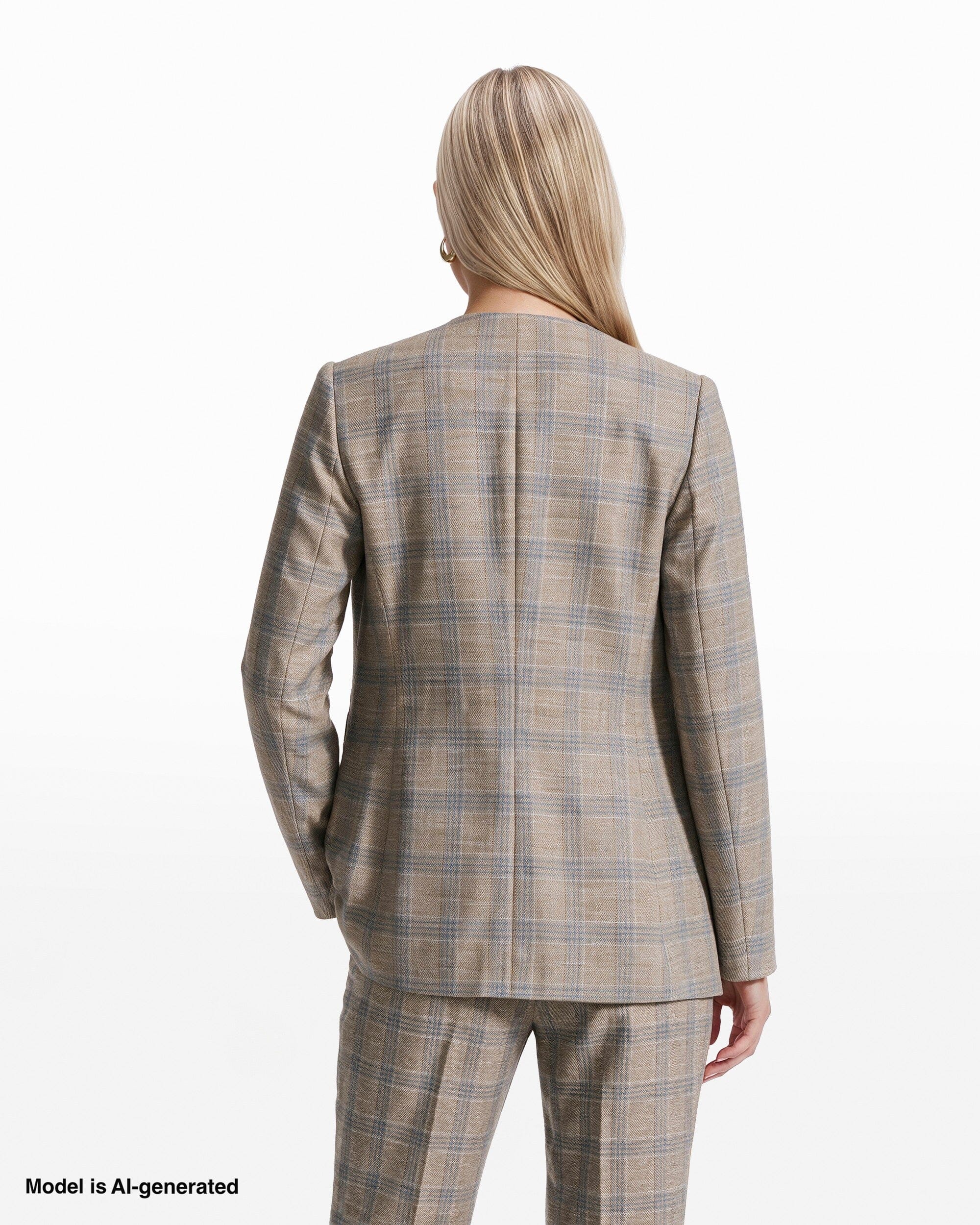 Faux Double-Breasted Jacket with Flap Pockets Apparel & Accessories Kasper