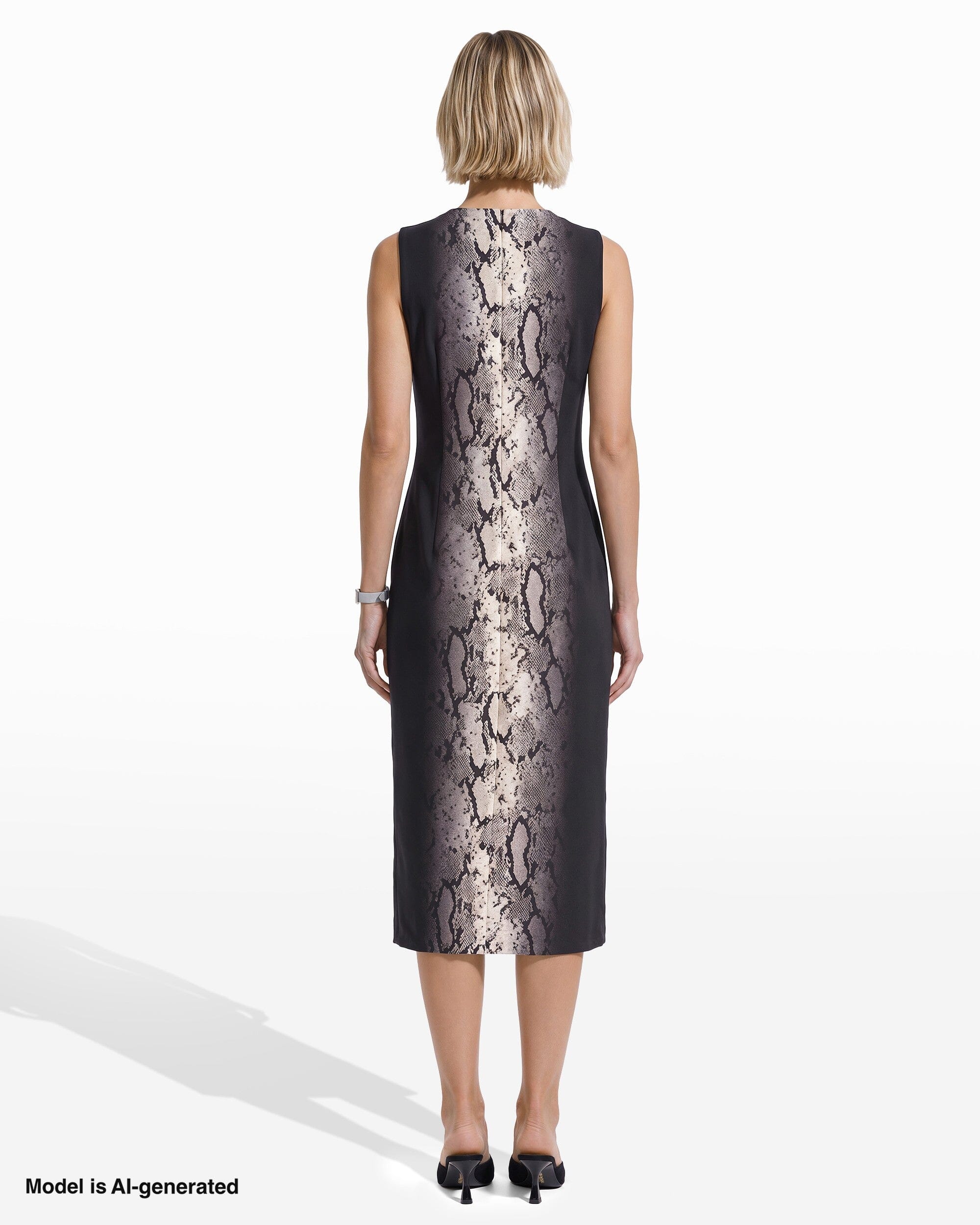 Sleeveless Jewel Neckline Midi Dress Apparel & Accessories Kasper