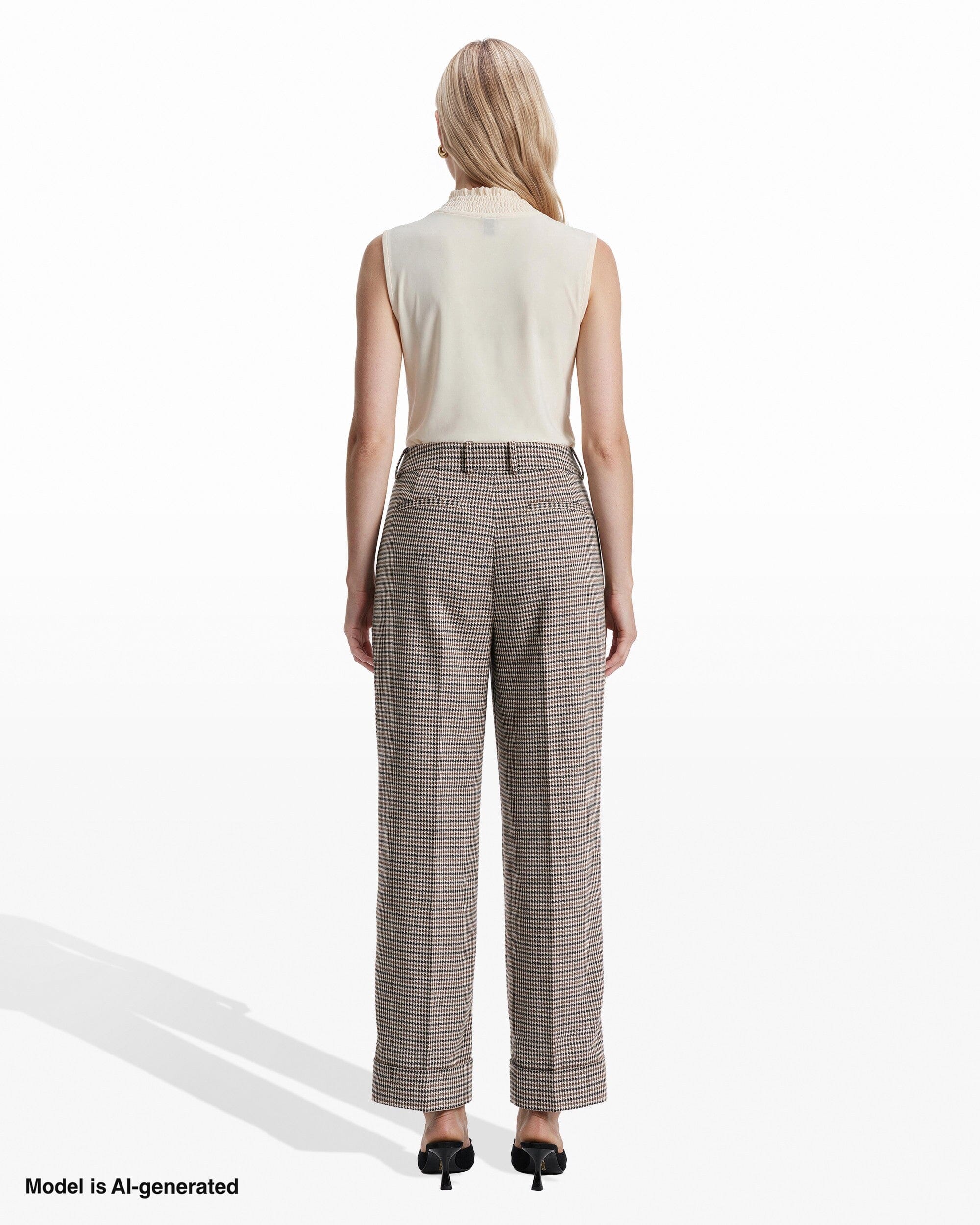 Ankle Cuff Slash Pocket Mid Rise Pants Apparel & Accessories Kasper