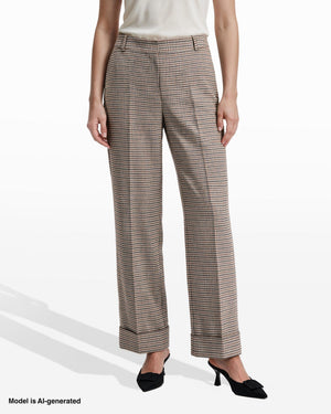 Ankle Cuff Slash Pocket Mid Rise Pants Apparel & Accessories Kasper