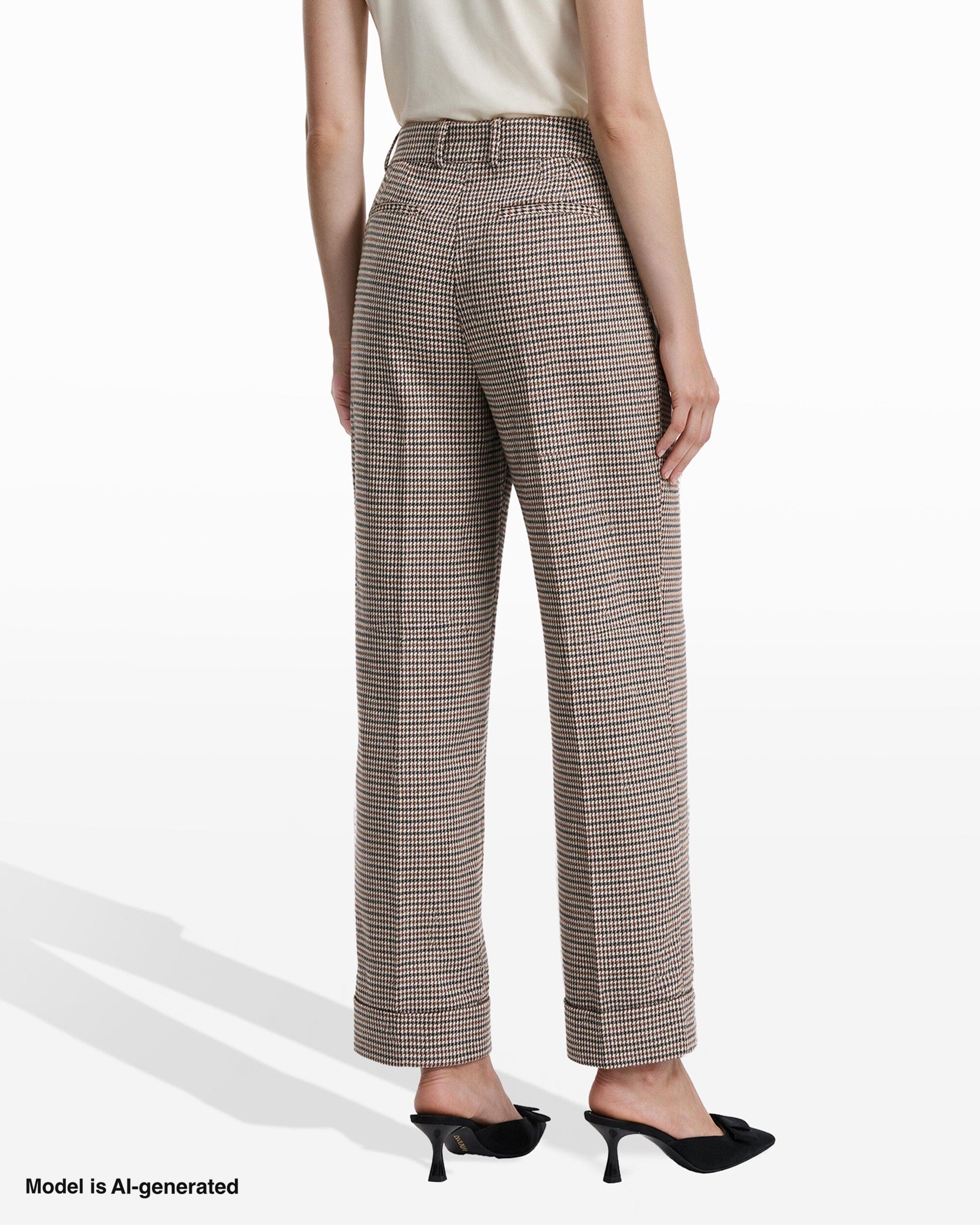 Ankle Cuff Slash Pocket Mid Rise Pants Apparel & Accessories Kasper