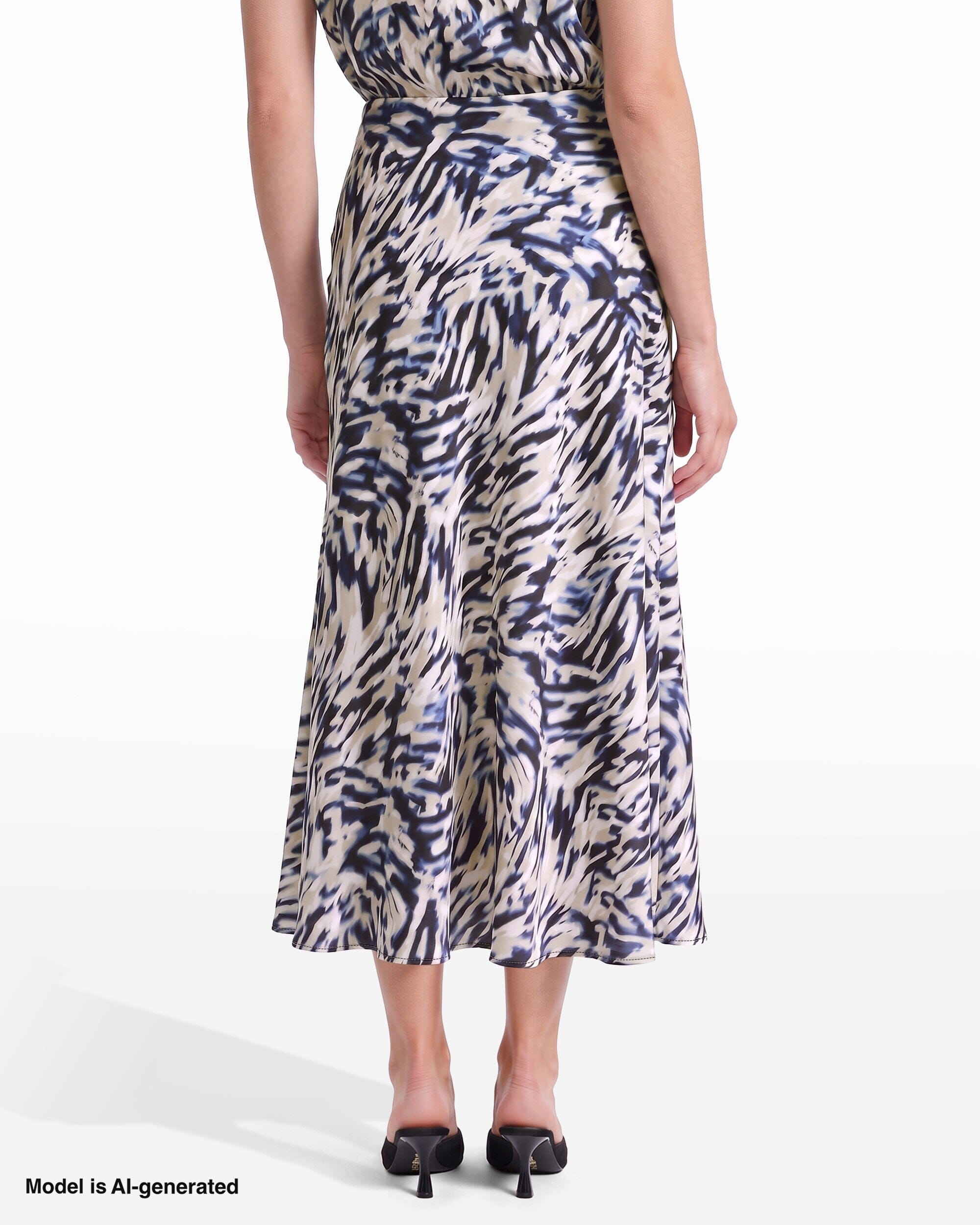 Anne Klein Bias Cut Flared Pull-On Skirt