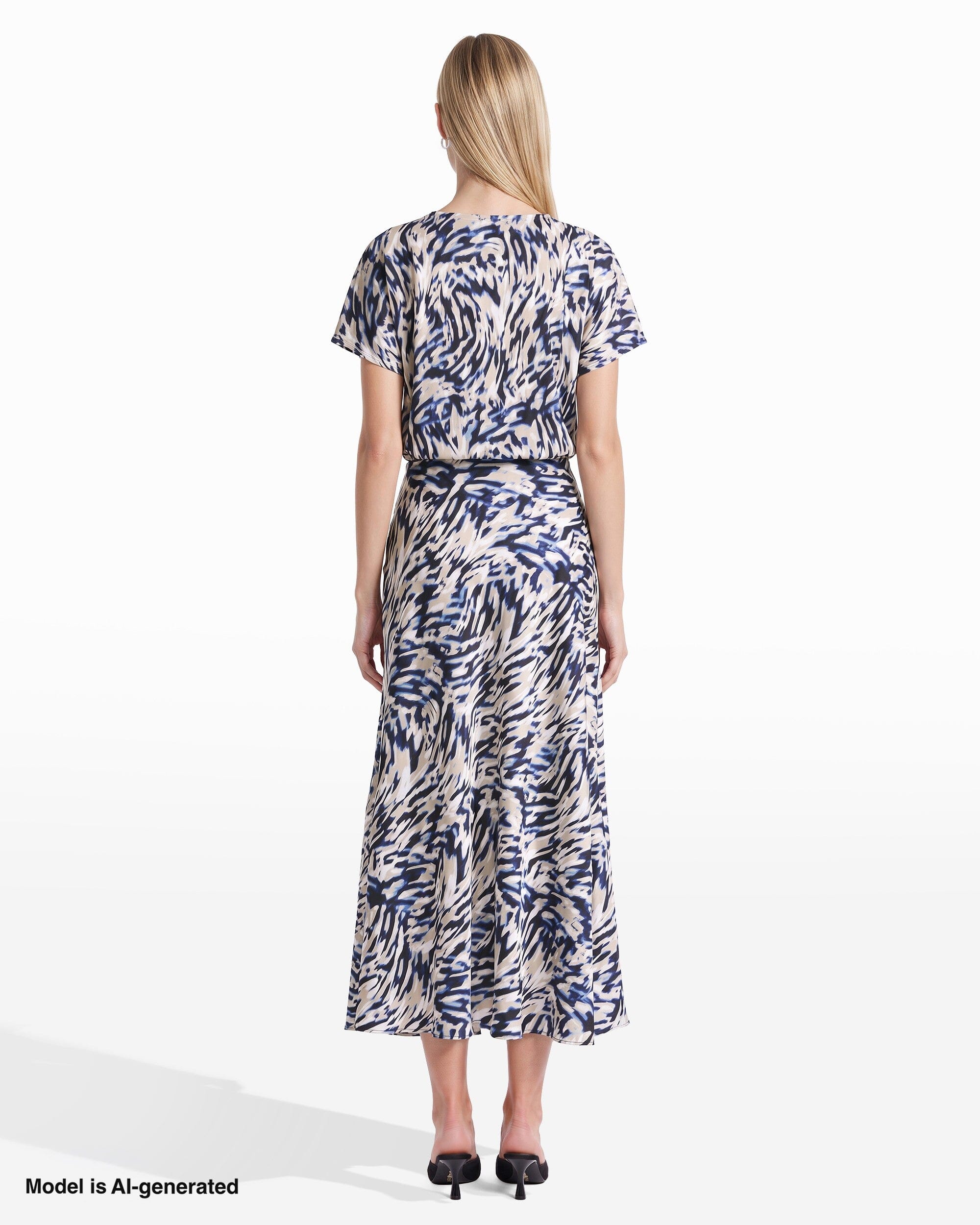Anne Klein Bias Cut Flared Pull-On Skirt